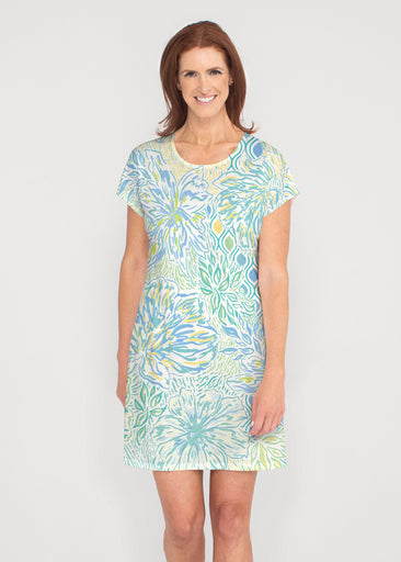Summer Vibes (8069) ~ French Terry Short Sleeve Crew Dress