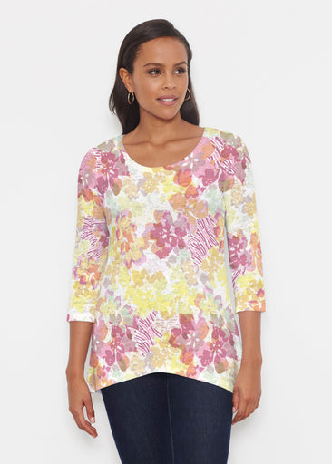 Hollyhocks (8070) ~ Katherine Hi-Lo Thermal Tunic