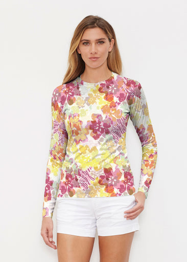 Hollyhocks (8070) ~ Long Sleeve Rash Guard