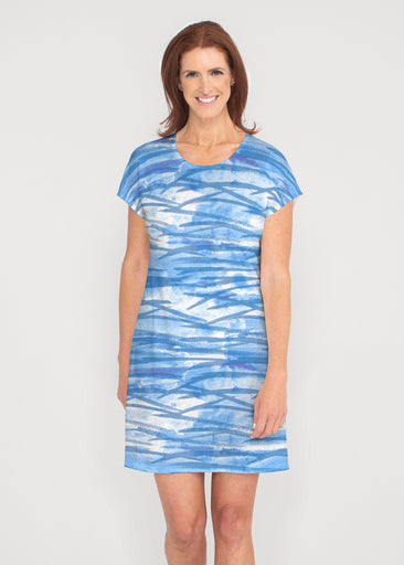 High Tide (8071) ~ French Terry Short Sleeve Crew Dress