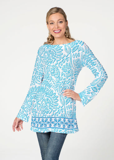 Bohemian Summer (8072) ~ Banded Boatneck Tunic