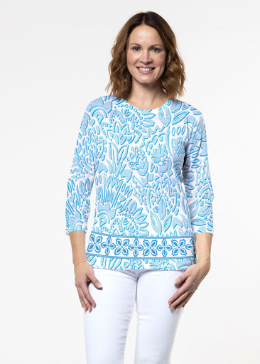 Bohemian Summer (8072) ~ Signature 3/4 Sleeve Crew Neck Top