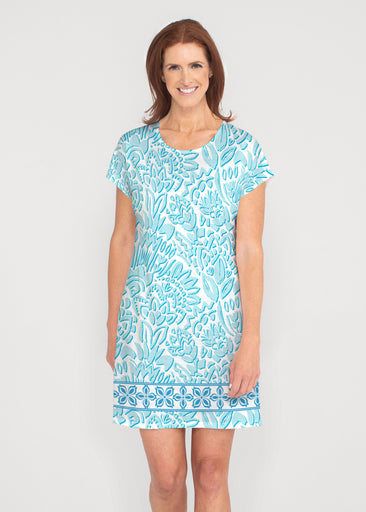 Bohemian Summer (8072) ~ French Terry Short Sleeve Crew Dress