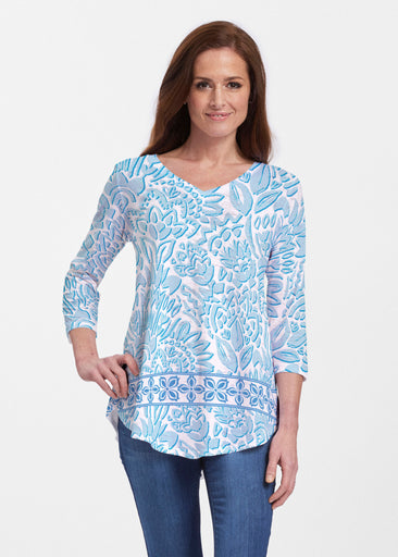 Bohemian Summer (8072) ~ V-neck Flowy Tunic