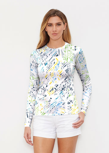 Pixie Blue (8077) ~ Long Sleeve Rash Guard