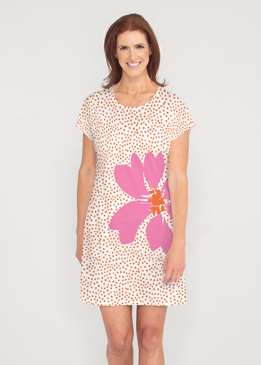Daisy Dots Pink (8079) ~ Lucy Tee Dress
