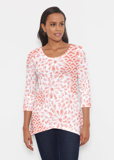 Daybreak Orange (8084) ~ Katherine Hi-Lo Thermal Tunic