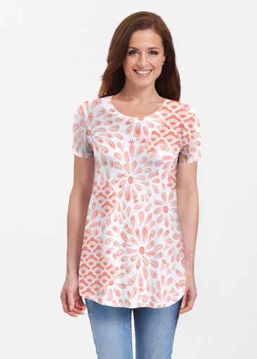 Daybreak Orange (8084) ~ Short Sleeve Butterknit tunic