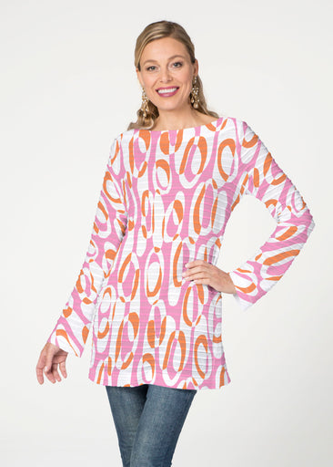 Loop ta Loop Pink (8085) ~ Banded Boatneck Tunic