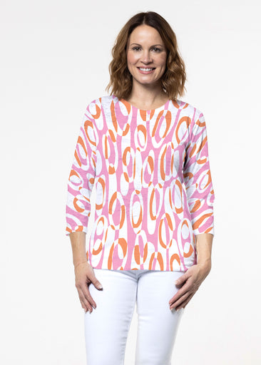 Loop ta Loop Pink (8085) ~ Signature 3/4 Sleeve Crew Neck Top