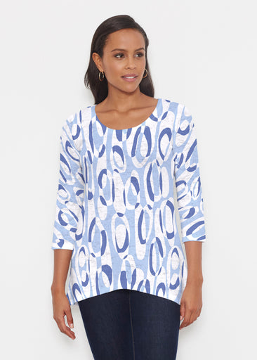 Loop ta Loop Blue (8086) ~ Katherine Hi-Lo Thermal Tunic