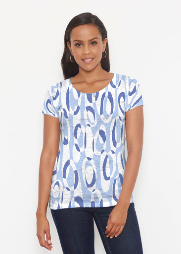 Loop ta Loop Blue (8086) ~ Short Sleeve Scoop Shirt