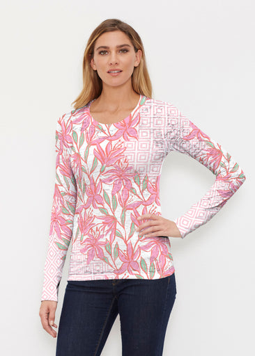 A lot of Lillies (8088) ~ Thermal Long Sleeve Crew Shirt