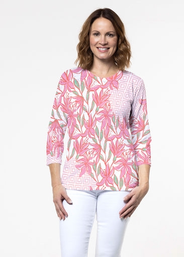A lot of Lillies (8088) ~ Signature 3/4 Sleeve Crew Neck Top