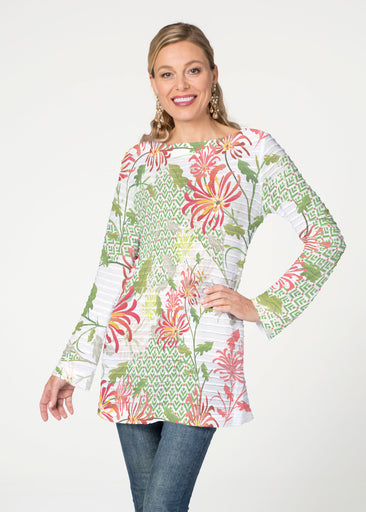 Lucia Green (8089) ~ Banded Boatneck Tunic