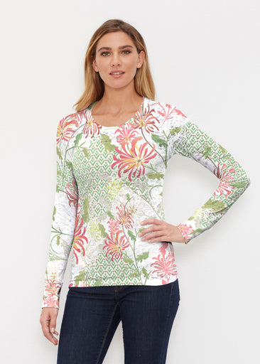 Lucia Green (8089) ~ Thermal Long Sleeve Crew Shirt