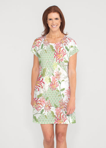 Lucia Green (8089) ~ French Terry Short Sleeve Crew Dress