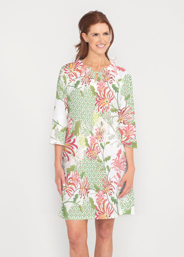 Lucia Green (8089) ~ Gathered Neck Bell Sleeve Dress