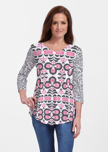 Lolly (8090) ~ V-neck Flowy Tunic