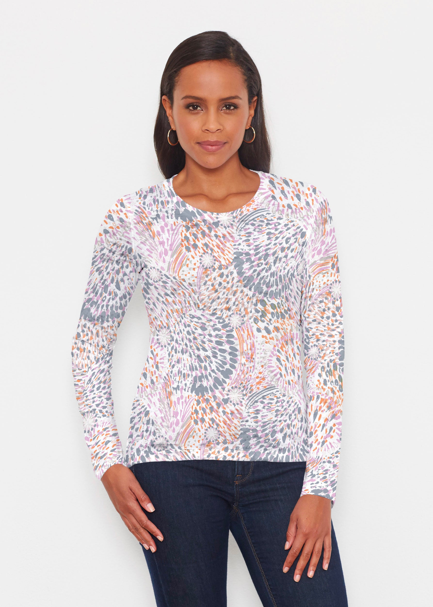 Big Bang (8092) ~ Signature Long Sleeve Crew Shirt – Whimsy Rose