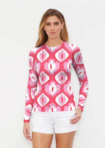 Ikat Buds Red/Pink (8096) ~ Long Sleeve Rash Guard